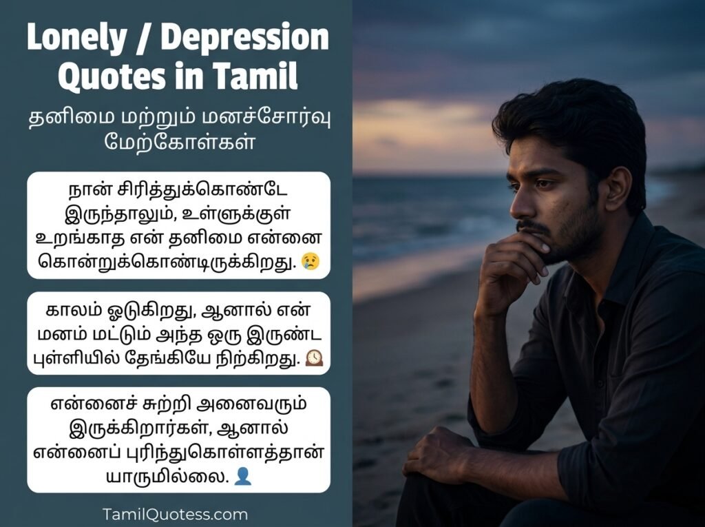 Lonely / Depression Quotes in Tamil