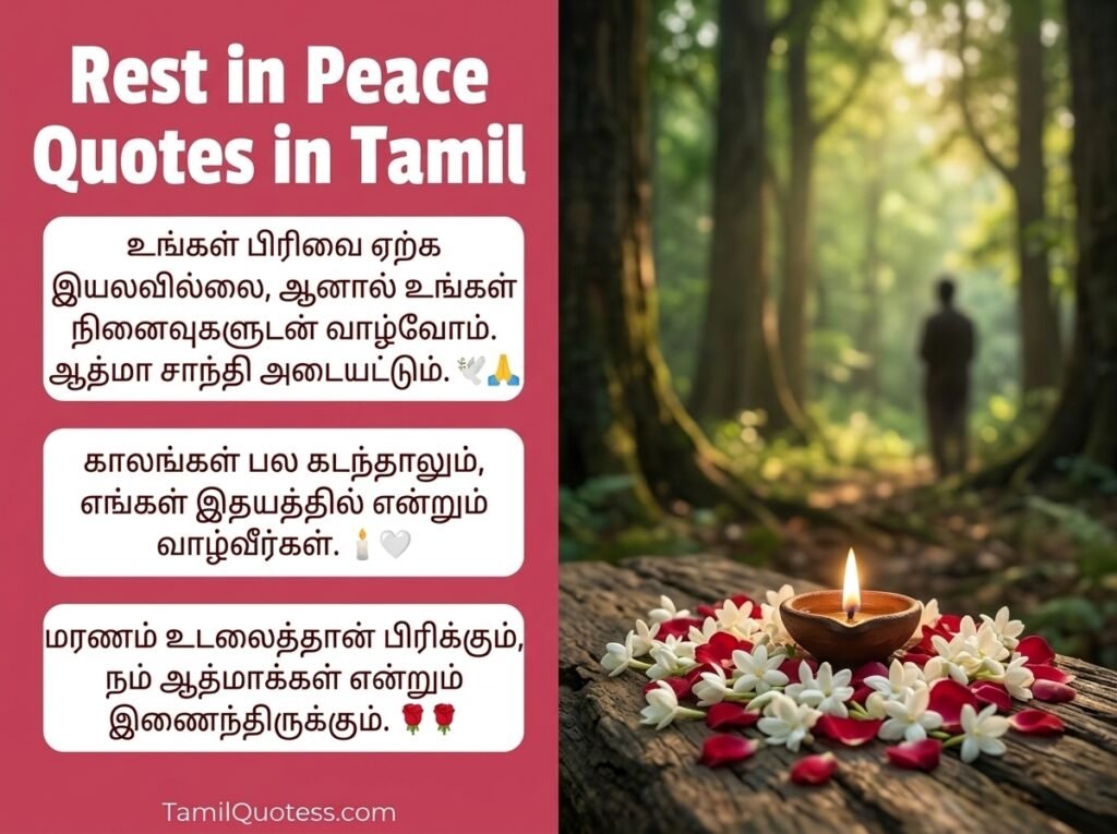 RIP / Rest in Peace Quotes in Tamil