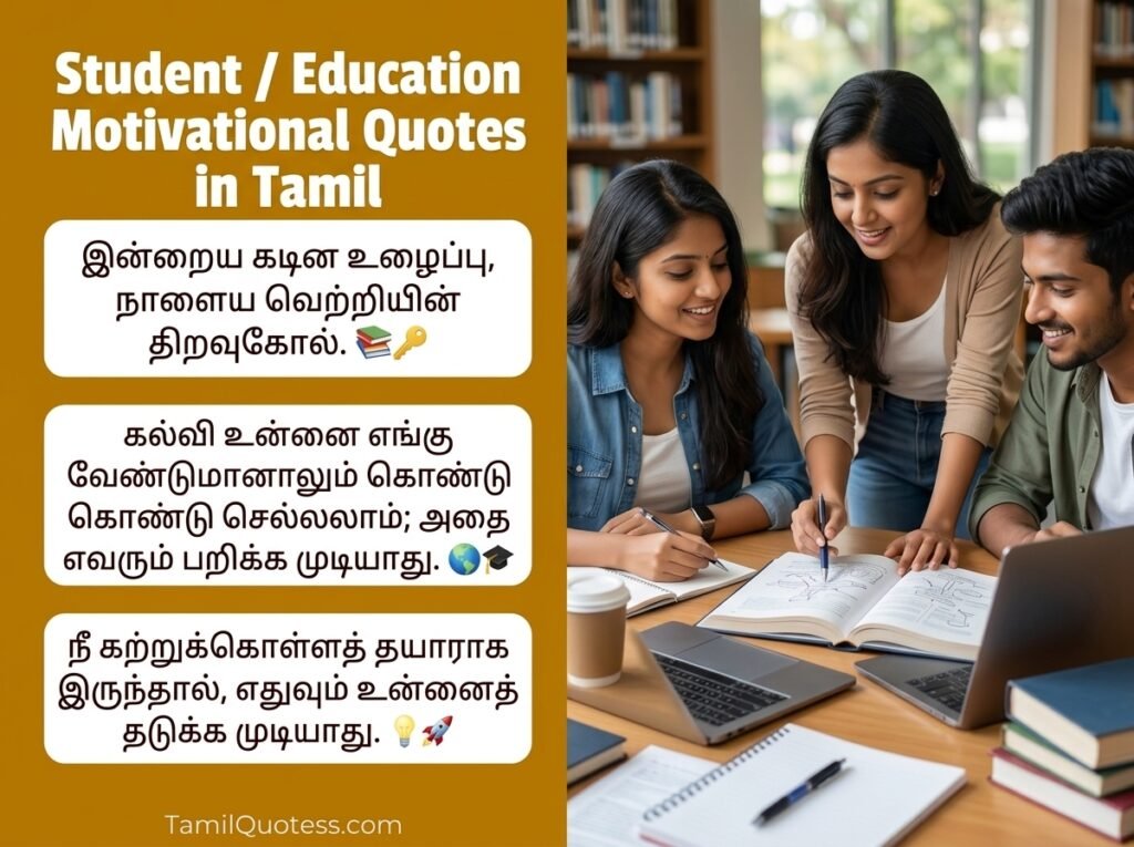 Student / Education Motivational Quotes in Tamil