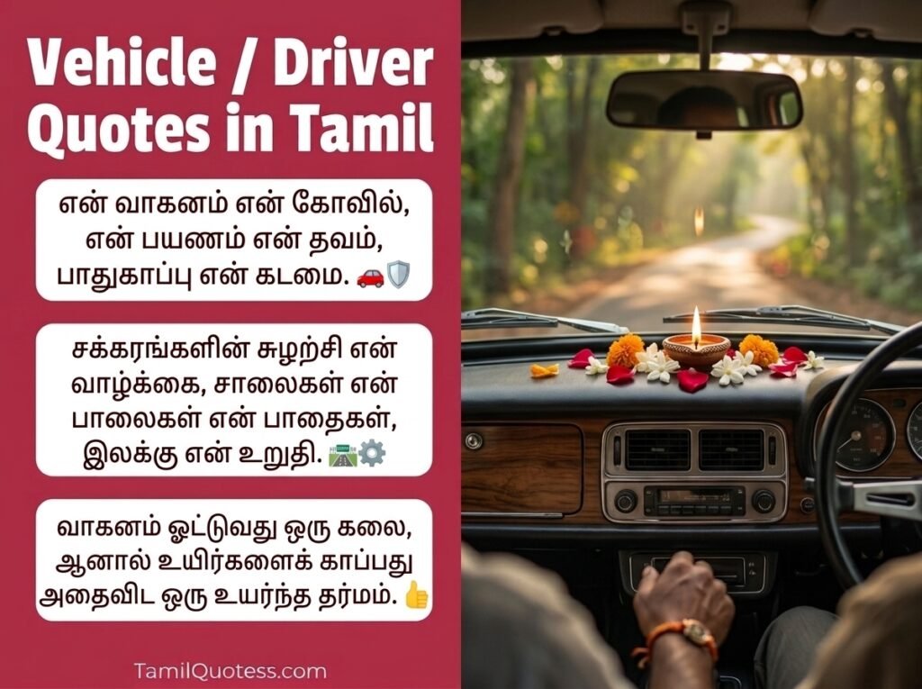 Vehicle / Driver Quotes in Tamil